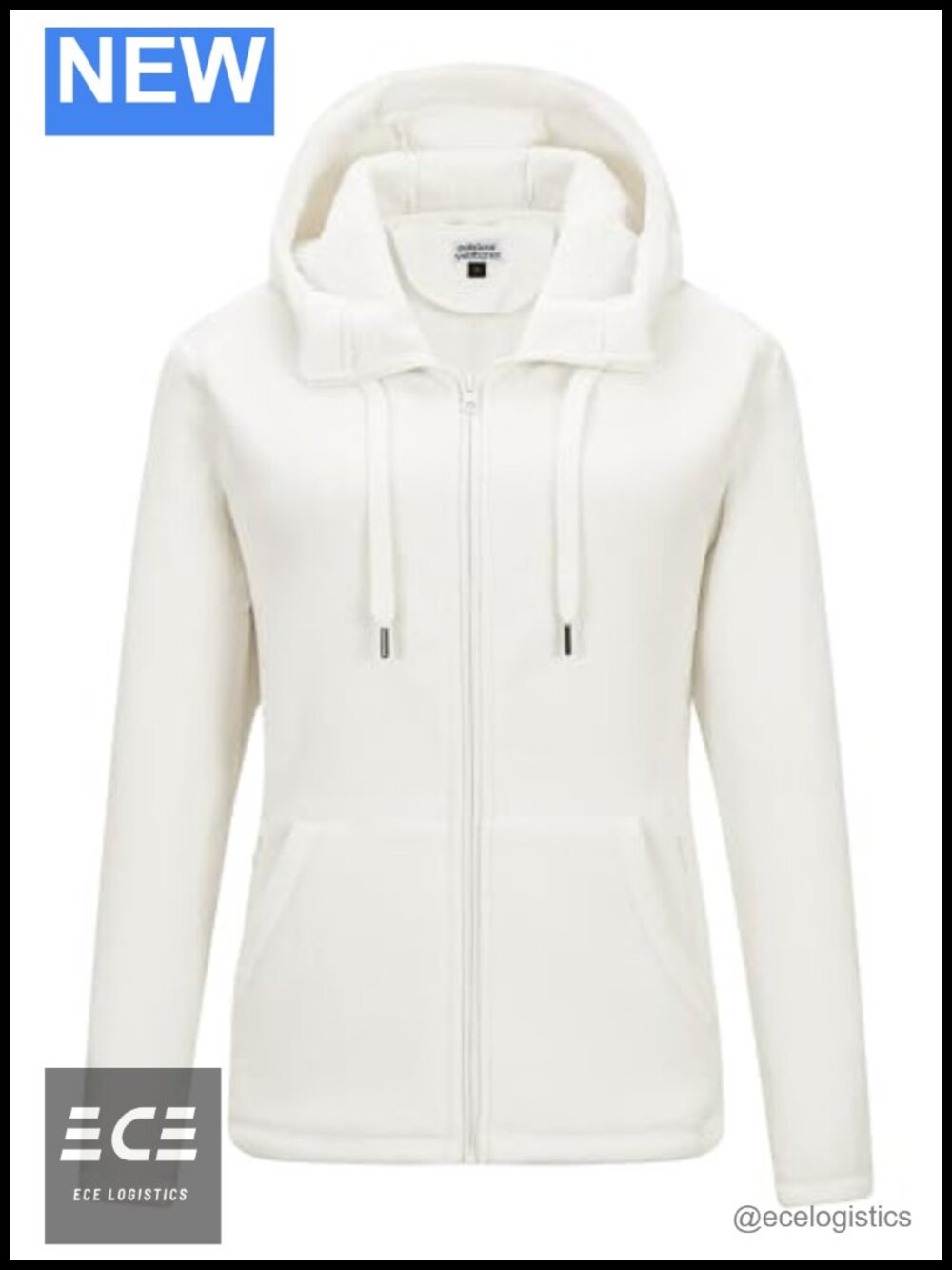 Women's Hooded Polar Fleece Jacket Zip Up with 6 Pockets